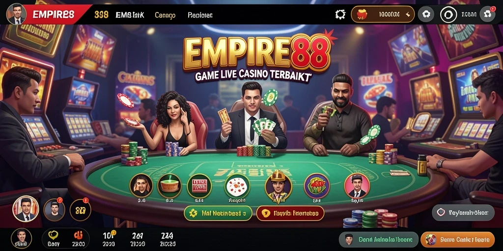Tampilan gameplay Live Casino yang seru dan interaktif di EMPIRE88.