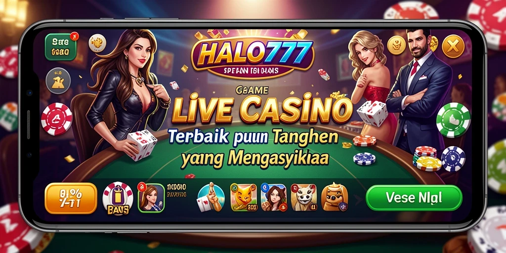 Tampilan permainan Live Casino HALO777 yang mengasyikkan dan interaktif.