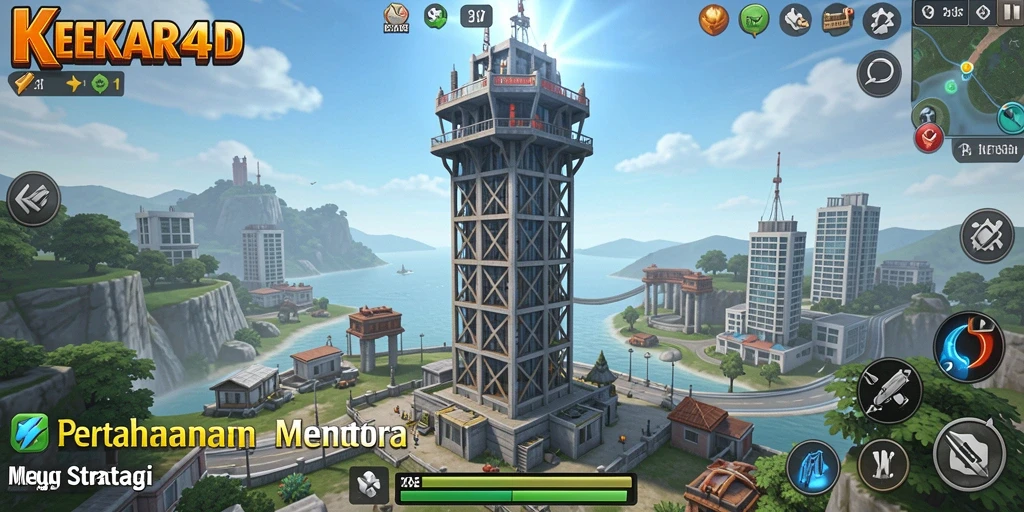 Tampilan gameplay menakjubkan dari KEKAR4D dalam aksi Tower Defense.